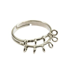 1711-0131-WH - Metal Finger Ring Adjustable size 18mm Diameter Nickel 10 Loops 10pcs 1711-0131-WH,Findings,Ring bases,Metal,Nickel,Metal,Finger Ring Adjustable size,18mm Diameter,Grey,Nickel,Metal,10 Loops,10pcs,China,montreal, quebec, canada, beads, wholesale
