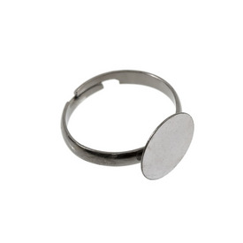 1711-0141-BN - Metal Finger Ring Adjustable size With Round 12mm Plate 18mm Diameter Black Nickel Nickel Free 10pcs 1711-0141-BN,1711-014 plateau,Metal,Finger Ring Adjustable size,With Round 12mm Plate,18mm Diameter,Grey,Black Nickel,Metal,Nickel Free,10pcs,China,montreal, quebec, canada, beads, wholesale