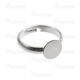 1711-0151-WH - Metal Finger Ring Adjustable size With Round 8mm Plate 18mm Diameter Nickel 10pcs 1711-0151-WH,Findings,Ring bases,Metal,Nickel,Metal,Finger Ring Adjustable size,With Round 8mm Plate,18mm Diameter,Grey,Nickel,Metal,10pcs,China,montreal, quebec, canada, beads, wholesale