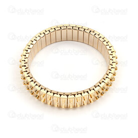 1711-0201-GL - Metal Expandable Bracelet 2 Rows Gold 1pc 1711-0201-GL,Findings,Bracelets,Metal,montreal, quebec, canada, beads, wholesale