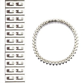 1711-0201 - Metal Expandable Bracelet 2 Rows Nickel 1pc 1711-0201,Findings,Bracelets,Metal,Metal,Expandable Bracelet,2 Rows,Grey,Nickel,Metal,1pc,China,montreal, quebec, canada, beads, wholesale