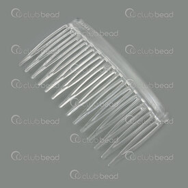 1711-0333 - Plastic Hair Comb 72x40.5x4mm Transparent 14 teeeth 10pcs !Limited Quantity! 1711-0333,montreal, quebec, canada, beads, wholesale