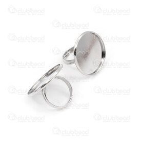 1711-2001-25 - Laiton Bague Support pour Cabochon 25mm Rond Nickel Taille ajustable 6.5+ 10pcs 1711-2001-25,Nickel,Laiton,Bezel Cup Ring,Rond,25MM,Gris,Nickel,Métal,Adjustable size 6.5+,10pcs,Chine,montreal, quebec, canada, beads, wholesale