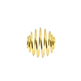 1713-0011 - Iron Lantern Spiral Cage 15MM Gold 10pcs 1713-0011,Findings,10pcs,15MM,Lantern,Metal,Iron,15MM,Spiral Cage,Gold,China,10pcs,montreal, quebec, canada, beads, wholesale
