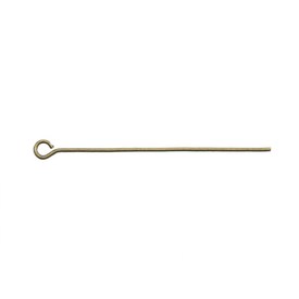 A-1714-0223 - Metal Eye Pin 38MM Antique Brass Wire Size 0.7mm-22GA 200pcs A-1714-0223,Findings,38MM,Antique Brass,Metal,Eye Pin,38MM,Antique Brass,Metal,Wire Size 0.7mm,200pcs,China,montreal, quebec, canada, beads, wholesale