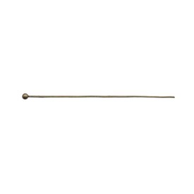 A-1714-0313 - Metal Ball Pin 38MM Antique Brass Wire Size 0.5mm-25GA 200pcs A-1714-0313,Findings,38MM,Antique Brass,Metal,Ball Pin,38MM,Antique Brass,Metal,Wire Size 0.5mm,200pcs,China,montreal, quebec, canada, beads, wholesale