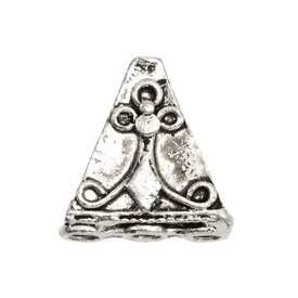 1717-0101-OXWH - Metal Connector Triangle Fancy 19X20MM Antique Nickel 1 to 3 Holes 10pcs 1717-0101-OXWH,Connector,Metal,Metal,19X20MM,Triangle,Triangle,Fancy,Grey,Nickel,Antique,1 to 3 Holes,China,10pcs,montreal, quebec, canada, beads, wholesale