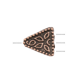 1717-0107-OXCO - Metal Connector Fancy Triangle 18X20MM Antique Copper 3 Holes 10pcs 1717-0107-OXCO,Clearance by Category,Findings,Metal,Connector,Triangle,Fancy Triangle,18X20MM,Brown,Antique Copper,Metal,3 Holes,10pcs,China,montreal, quebec, canada, beads, wholesale