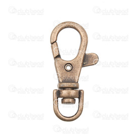 1717-0119-OXCO - Metal Clasp 37MM Antique Copper Key Ring Hook, Pet Leach, Connector 10pcs 1717-0119-OXCO,Findings,Clasps,Springing,Metal,Metal,Clasp,37MM,Antique Copper,Metal,Key Ring Hook, Pet Leach, Connector,10pcs,China,montreal, quebec, canada, beads, wholesale