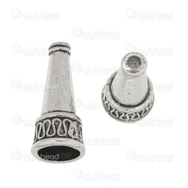1717-0125-OXWH - Metal Cone Fancy With Engraved Design 10x23mm Antique Nickel 20pcs 1717-0125-OXWH,Findings,Bead caps,20pcs,Cone,Fancy,Metal,Metal,10x23mm,With Engraved Design,Antique Nickel,China,20pcs,montreal, quebec, canada, beads, wholesale