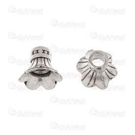 1717-0133 - Metal cone flower 11x9mm.antique nickel 50pcs 1717-0133,cones,montreal, quebec, canada, beads, wholesale
