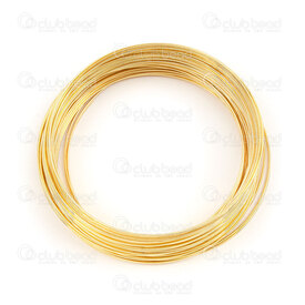 1718-0311-GL - Steel Memory Wire Bracelet 0.6x60mm Gold Free Nickel App. 30gr 1718-0311-GL,Metallic wires,Memory,montreal, quebec, canada, beads, wholesale