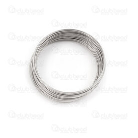 1718-0313 - Steel Memory Wire Bracelet 0.6x40mm Natural App. 30gr 1718-0313,bracelet,montreal, quebec, canada, beads, wholesale