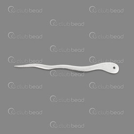 1719-0003-WH - Metal book mark curve design 127.5x14x2mm nickel 5pcs 1719-0003-WH,Findings,Bookmarks,montreal, quebec, canada, beads, wholesale