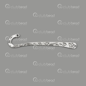 1719-0015-OXWH - Metal Bookmark Hammered Flower 12cm Antique Nickel  5pcs 1719-0015-OXWH,Findings,Bookmarks,montreal, quebec, canada, beads, wholesale