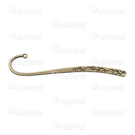 1719-0017-OXBR - Metal Bookmark Engraved Roses 12.5cm Anttique Brass 5pcs 1719-0017-OXBR,Findings,Bookmarks,montreal, quebec, canada, beads, wholesale
