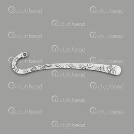 1719-0019-OXWH - Metal Bookmark Hammered 12cm Antique Nickel Leaves 5pcs 1719-0019-OXWH,Findings,Bookmarks,montreal, quebec, canada, beads, wholesale