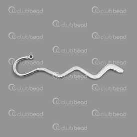 1719-0025-SL - metal curve book mark 82x17 silver 20pcs 1719-0025-SL,Findings,Bookmarks,montreal, quebec, canada, beads, wholesale