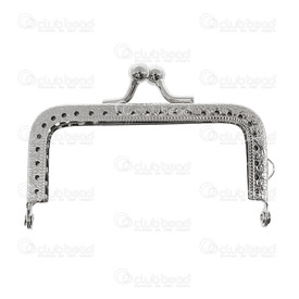 1719-1001 - Metal Purse Frame, Clasp 8.5cm Nickel 1pc 1719-1001,Accessories,Metal,Purse Frame, Clasp,8.5cm,Nickel,Metal,1pc,China,montreal, quebec, canada, beads, wholesale