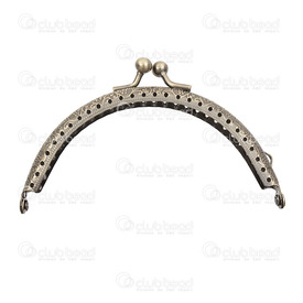 1719-1007-OXBR - purse snap opener 11cm half round antique brass 1pc 1719-1007-OXBR,Various products,Accessories,montreal, quebec, canada, beads, wholesale