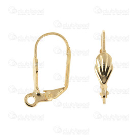 1720-0013-GL - Stainless Steel 304 Leverback Earring With Shell 10x19mm Gold 20pcs 1720-0013-GL,Findings,Earrings,Leverback,20pcs,Stainless Steel 304,Leverback Earring,With Shell,10X19MM,Yellow,Gold,Metal,20pcs,China,montreal, quebec, canada, beads, wholesale