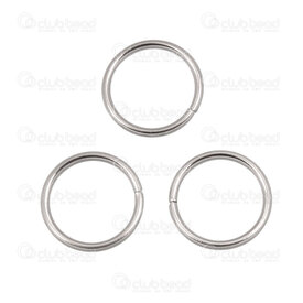 1720-0024-03C - Stainless Steel 304 Closed Jump Ring 10mm Natural Wire Size 1mm 250pcs 1720-0024-03C,10mm,Stainless Steel 304,Closed Jump Ring,10mm,Grey,Natural,Metal,Wire Size 1mm,250pcs,China,montreal, quebec, canada, beads, wholesale