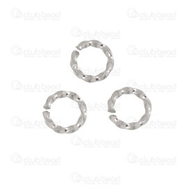 1720-0038-061 - Acier Inoxydable 304 Anneau Simple Torsadé Naturel 6mm Diamètre du fil 1mm 100pcs 1720-0038-061,Accessoires de finition,Anneaux,Simples,montreal, quebec, canada, beads, wholesale