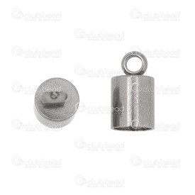 1720-0047 - DISCStainless Steel 304 Cord End Connector With 2.8mm loop 6x11mm Natural Inside Diameter 5.5mm 20pcs 1720-0047,Findings,Stainless Steel 304,Cord End Connector,With 2.8mm loop,6X11MM,Grey,Natural,Metal,Inside Diameter 5.5mm,20pcs,China,montreal, quebec, canada, beads, wholesale