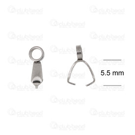 1720-0051-W - Stainless Steel 304 Bail 2X9mm 2.5mm Ring without Loop Natural 20pcs 1720-0051-W,Findings,Bails,montreal, quebec, canada, beads, wholesale