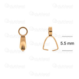 1720-0051-WGL - Stainless Steel 304 Bail 2x9mm 2.5mm Ring without Loop Gold Plated 20pcs 1720-0051-WGL,Findings,Bails,montreal, quebec, canada, beads, wholesale