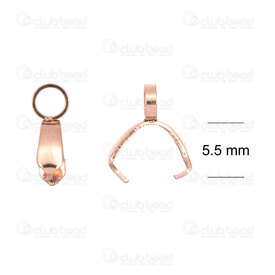 1720-0051-WRGL - Stainless Steel 304 Bail 2x9mm 2.5mm Ring without Loop Rose Gold Plated 20pcs 1720-0051-WRGL,New Products,montreal, quebec, canada, beads, wholesale