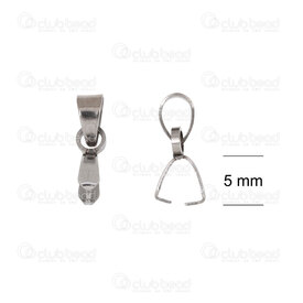 1720-0051 - Stainless Steel 304 Bail 2X13mm with Loop Natural 20pcs 1720-0051,Stainless Steel 304,Bail,2X13MM,Grey,Metal,10pcs,China,montreal, quebec, canada, beads, wholesale
