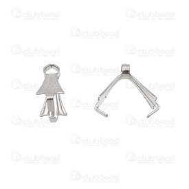 1720-0059 - Acier Inoxydable 304 Beliere 8x4.5mm Motif Ligne avec Boucle Naturel 100pcs 1720-0059,Accessoires de finition,montreal, quebec, canada, beads, wholesale