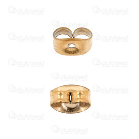 1720-0070-3-GL - Stainless Steel 316 Earring Butterfly Clutch 6x4.5x3mm Gold Plated For 0.7mm Stud 50pcs 1720-0070-3-GL,Findings,Gold,Stainless Steel 316,Earring Butterfly Clutch,6x4.5x3mm,Yellow,Gold,Metal,For 0.7mm Stud,50pcs,China,montreal, quebec, canada, beads, wholesale