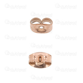 1720-0070-3-RGL - Stainless Steel 316 Earring Butterfly Clutch 6x4.5x3mm Rose Gold For 0.7mm Stud 50pcs 1720-0070-3-RGL,Findings,50pcs,Stainless Steel 316,Earring Butterfly Clutch,6x4.5x3mm,Pink,Rose Gold,Metal,For 0.7mm Stud,50pcs,China,montreal, quebec, canada, beads, wholesale