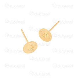 1720-0071-GL - Stainless Steel 304 Earring Stud 6mm Round Plate Gold Plated 50pcs 1720-0071-GL,Findings,Earrings,50pcs,Stainless Steel 304,Earring Flat Stud,6X12MM,Yellow,Gold,Metal,50pcs,China,montreal, quebec, canada, beads, wholesale