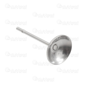 1720-0073 - Stainless Steel 304 Cup Earring 6MM 100pcs 1720-0073,Findings,Earrings,100pcs,Stainless Steel 304,Cup Earring,6mm,Grey,Metal,100pcs,China,montreal, quebec, canada, beads, wholesale