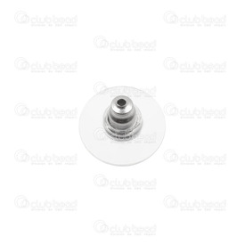 1720-0079 - Stainless Steel 304 Earring Bullet Clutch with Acrylic disk 5x6mm 50pcs 1720-0079,Stainless Steel Earring,50pcs,Stainless Steel 304,Earring Bullet Clutch,With Plastic Disk,50pcs,montreal, quebec, canada, beads, wholesale