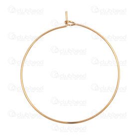 1720-0085-35GL - Stainless Steel 304 Earwire Earring 35MM Gold Plated Wire Size 0.7mm 50pcs 1720-0085-35GL,Finition,montreal, quebec, canada, beads, wholesale