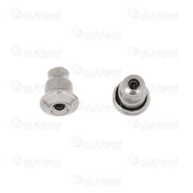 1720-0086-05 - Acier Inoxydable 304 Arrêt de Boucle D'oreille Ogive Naturel 5.5x5mm 50pcs 1720-0086-05,arrets,montreal, quebec, canada, beads, wholesale