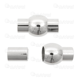 1720-0107 - Stainless Steel 304 Magnetic Clasp 9X18MM Natural Inside Diameter 6mm 1pc 1720-0107,Findings,Clasps,For cords,Natural,Stainless Steel 304,Magnetic Clasp,9X18MM,Natural,Inside Diameter 6mm,1pc,montreal, quebec, canada, beads, wholesale