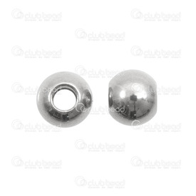 *1720-0131 - Stainless Steel 304 Bead Round 10MM 4mm Hole 50pcs *1720-0131,montreal, quebec, canada, beads, wholesale