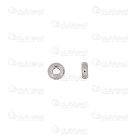 1720-0135 - Stainless Steel 304 Bead Spacer 4x1.5mm 1.4mm Hole 50pcs 1720-0135,Findings,Spacers,Beads,4x1.5mm,Bead,Spacer,Metal,Stainless Steel 304,4x1.5mm,Grey,1.4mm Hole,China,50pcs,montreal, quebec, canada, beads, wholesale