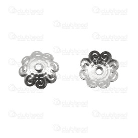 1720-0151 - Stainless Steel 304 Bead Cap Flower 10MM 20pcs 1720-0151,Findings,Bead caps,20pcs,Stainless Steel 304,Bead Cap,Flower,10mm,Grey,Metal,20pcs,China,montreal, quebec, canada, beads, wholesale