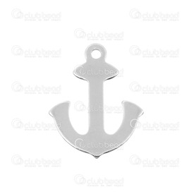 1720-0175 - Stainless Steel 304 Charm Anchor 13x16mm Natural 20pcs 1720-0175,Beads,Charm,Natural,Charm,Metal,Stainless Steel 304,13X16MM,Anchor,Grey,Natural,China,20pcs,montreal, quebec, canada, beads, wholesale