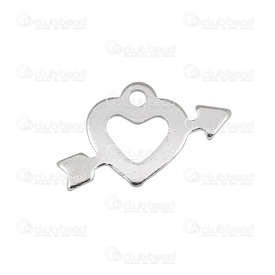 1720-0177 - Stainless Steel 304 Charm Heart & Arrow 22x13mm Natural 20pcs 1720-0177,Findings,Charm,Charm,Metal,Stainless Steel 304,22x13mm,Heart & Arrow,Grey,Natural,China,20pcs,montreal, quebec, canada, beads, wholesale
