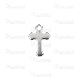1720-0179-01 - Stainless Steel 304 Pendant Cross Religious 10x15mm Natural 30pcs 1720-0179-01,Beads,Stainless Steel,30pcs,Pendant,Metal,Stainless Steel 304,10X15MM,Cross,Religious,Grey,Natural,China,30pcs,montreal, quebec, canada, beads, wholesale