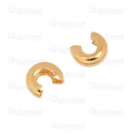 1720-0198-5GL - Stainless Steel 304 Crimp Cover 5mm Gold Plated 50pcs 1720-0198-5GL,1720-0,montreal, quebec, canada, beads, wholesale