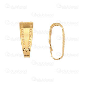 1720-0205-11GL - Acier Inoxydable 304 Bélière 11x4x4.5mm Style Mousqueton Plaque Or 50pcs 1720-0205-11GL,90s,montreal, quebec, canada, beads, wholesale