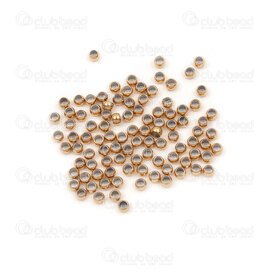 1720-0214-1.5GL - Acier Inoxydable 304 Perle a écraser Rond 1x1.5mm Trou 0.6mm Plaque Or 100pcs 1720-0214-1.5GL,gx,montreal, quebec, canada, beads, wholesale